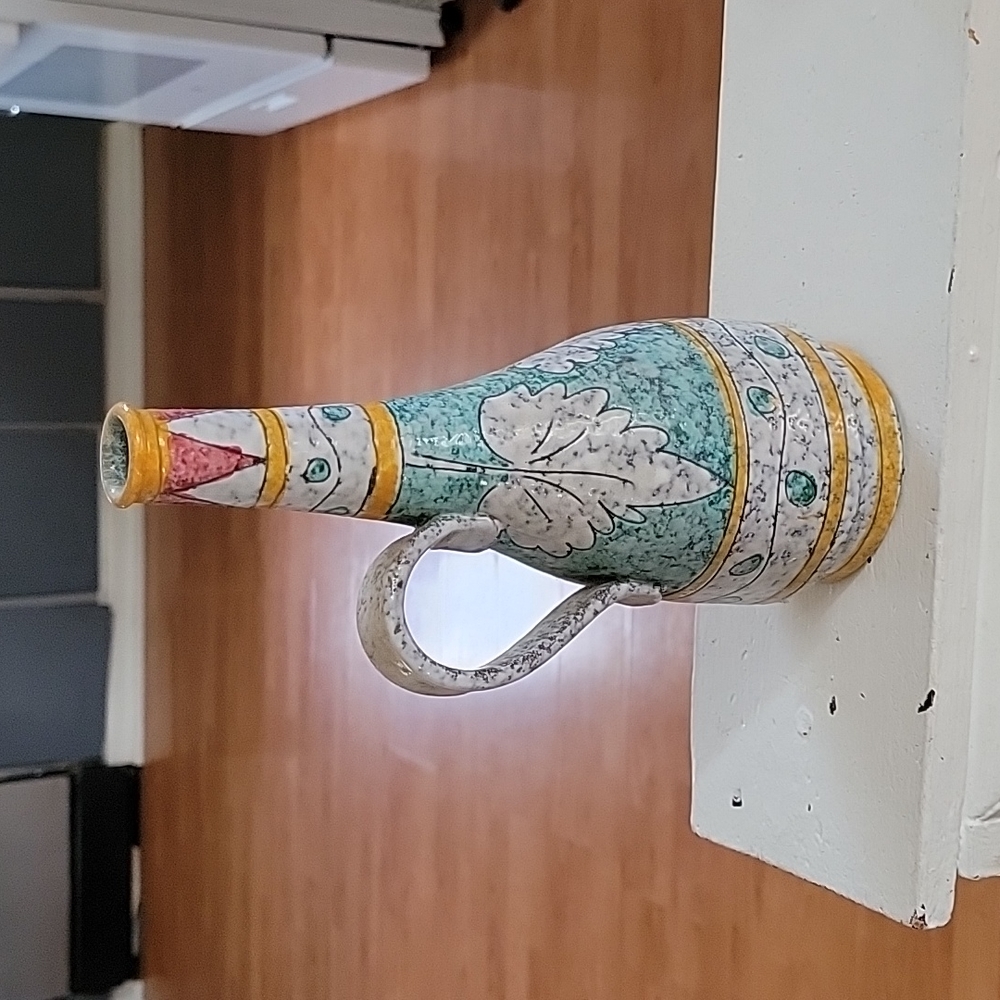 Mid century hand painted Italy vase